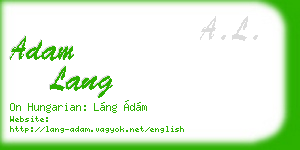 adam lang business card